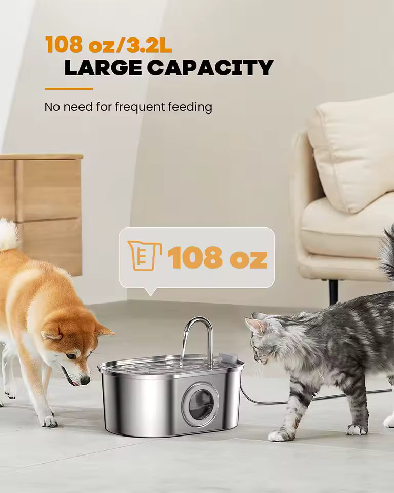 The PurrKit's 3.2L/108oz Pet Water Fountain
